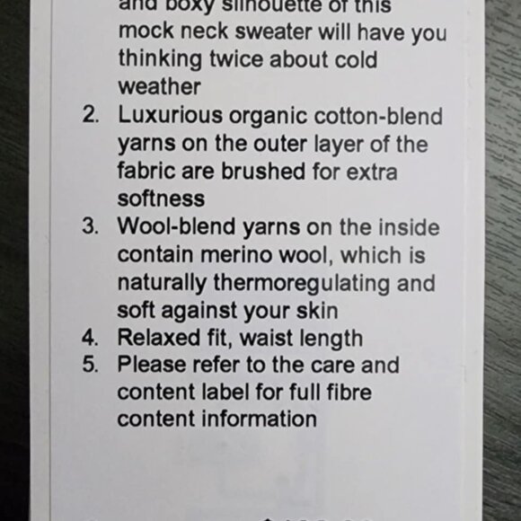 Lululemon - Merino Wool-Blend Ribbed Turtleneck Sweater (Bone) - Picture 8 of 8